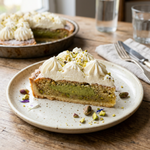 Tarte fleur d'oranger - pistaches - Léa Lise
